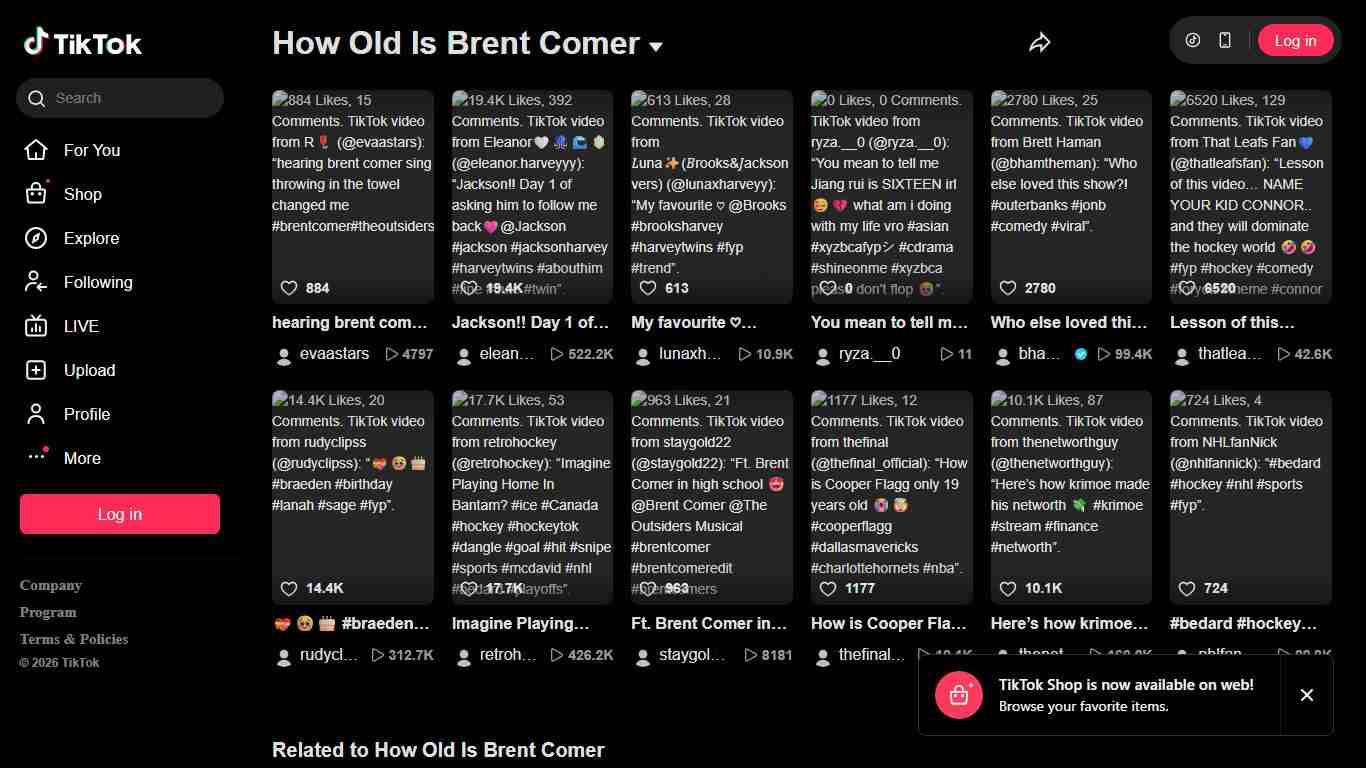 How Old Is Brent Comer TikTok